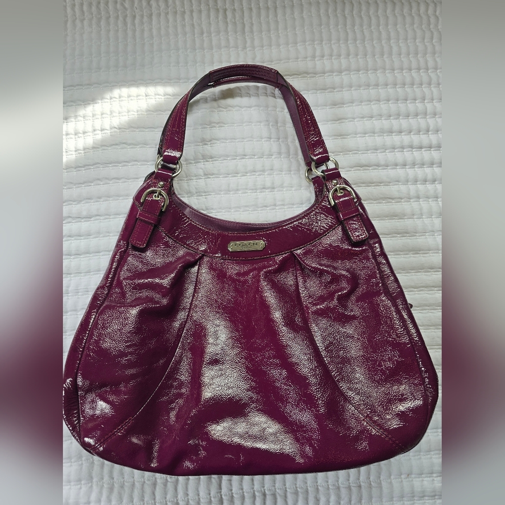 COACH Purple Madison Tote Bag
